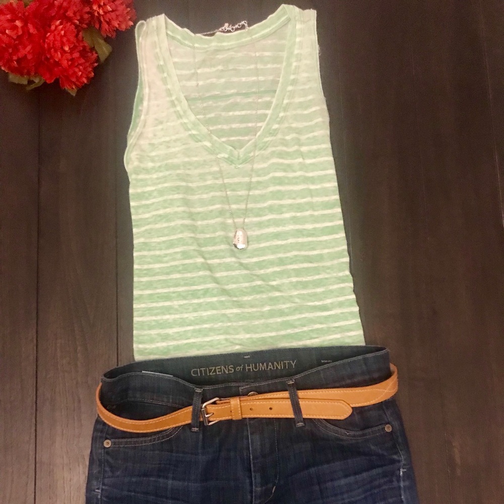 Stem Green and White tank top from Nordstrom